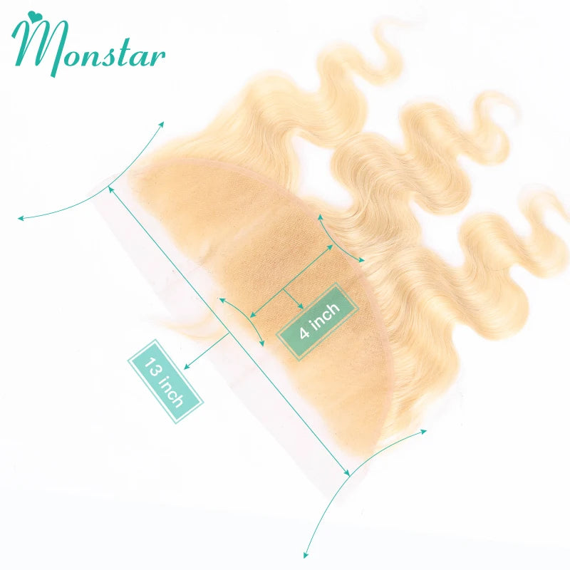 Body Wave 13X4 1B/613 Dark Root Ombre or 613 Blonde Full Lace Frontal With Baby Hair