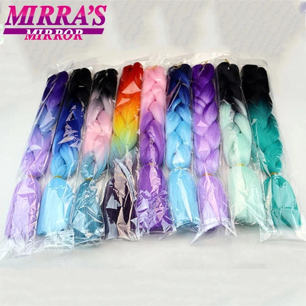 6 Bundles Jumbo Synthetic Braiding Hair - Various Colors Available