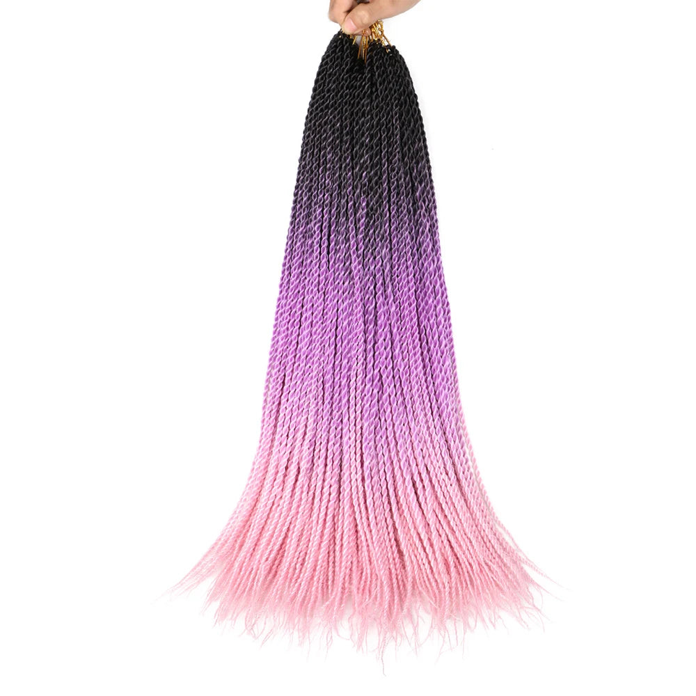 24 Inch Senegalese Twist Synthetic Crochet Braids - Various Colors Available