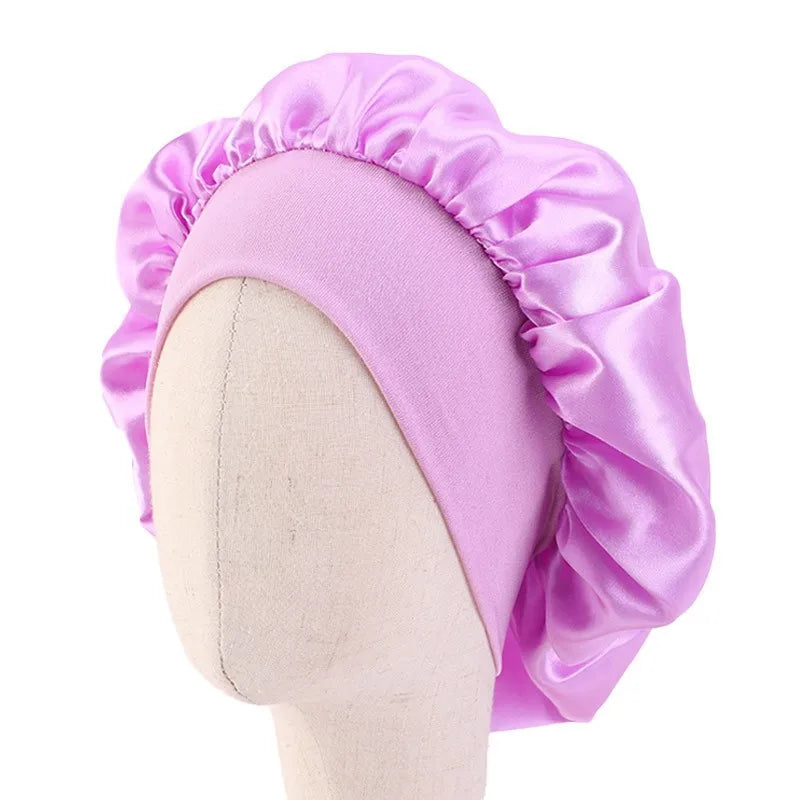 Girls Satin Wide Band Bonnet For Babies/Children
