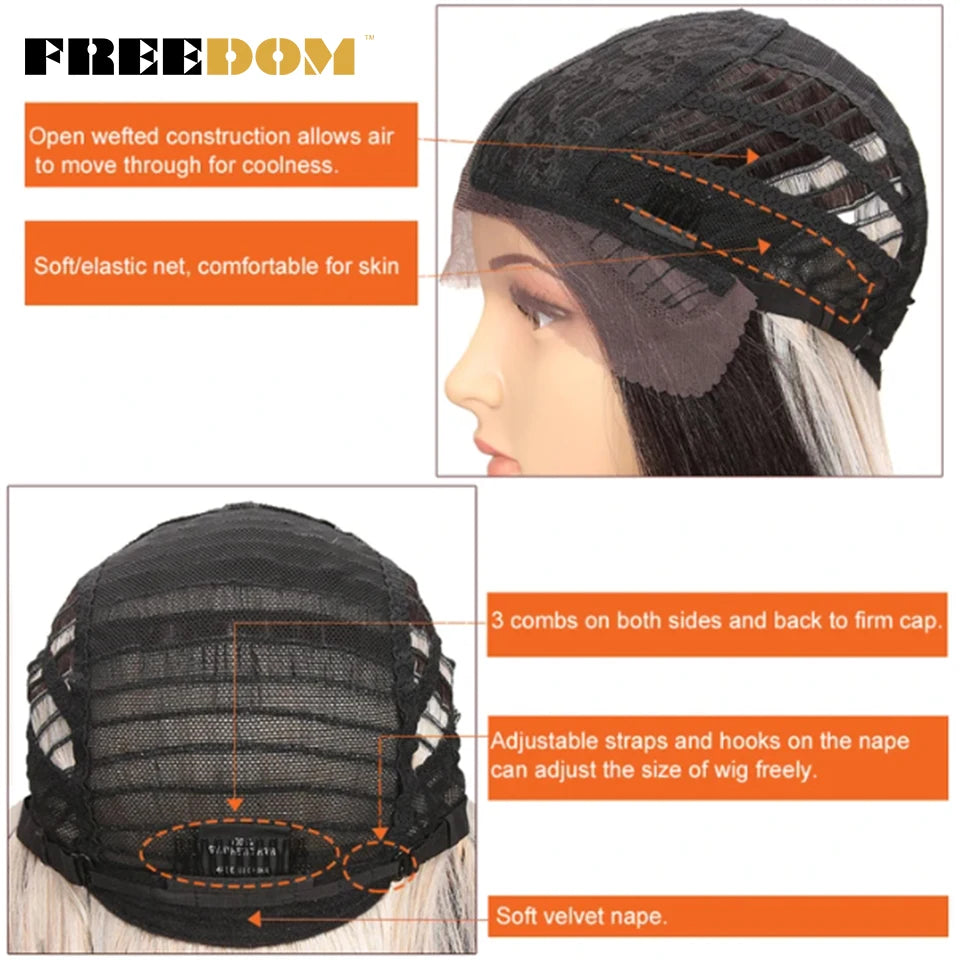 Straight Synthetic Lace Front Wigs - Various Colors Available