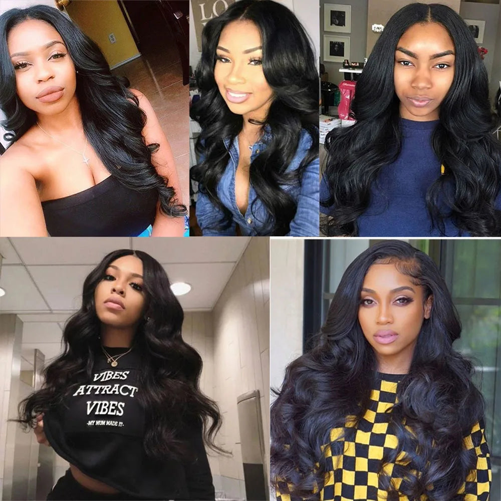 Body Wave U Part Unprocessed Human Hair Wigs