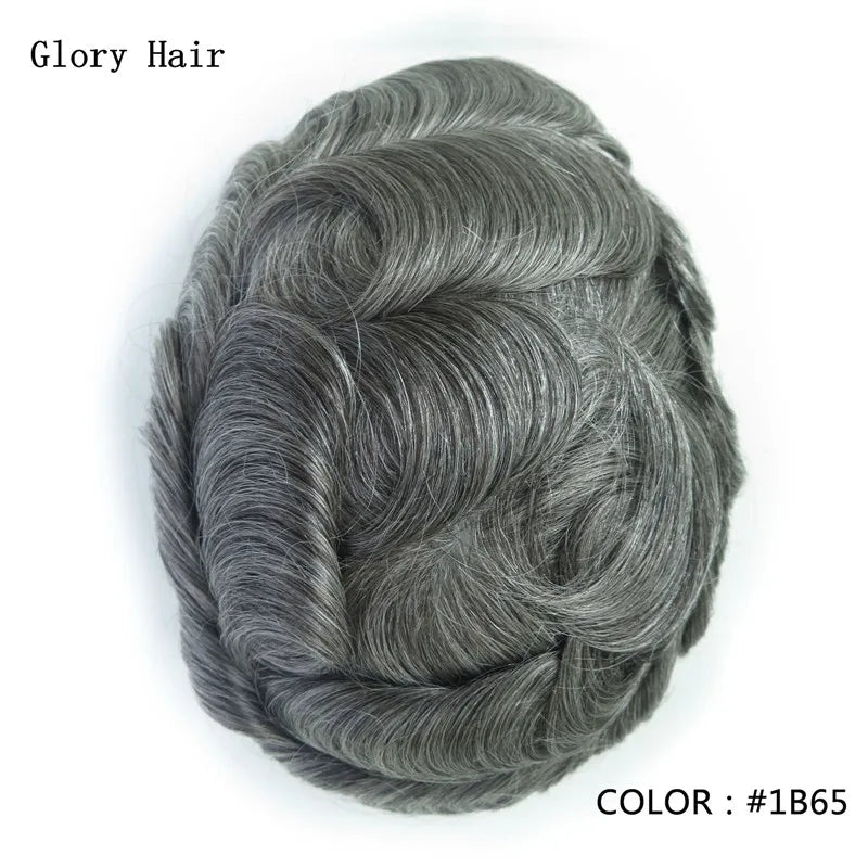 Indian Human Hair Thin Skin Hair Prosthesis 0.12 - 0.14 mm Toupee/Replacement Unit - Various Options Available