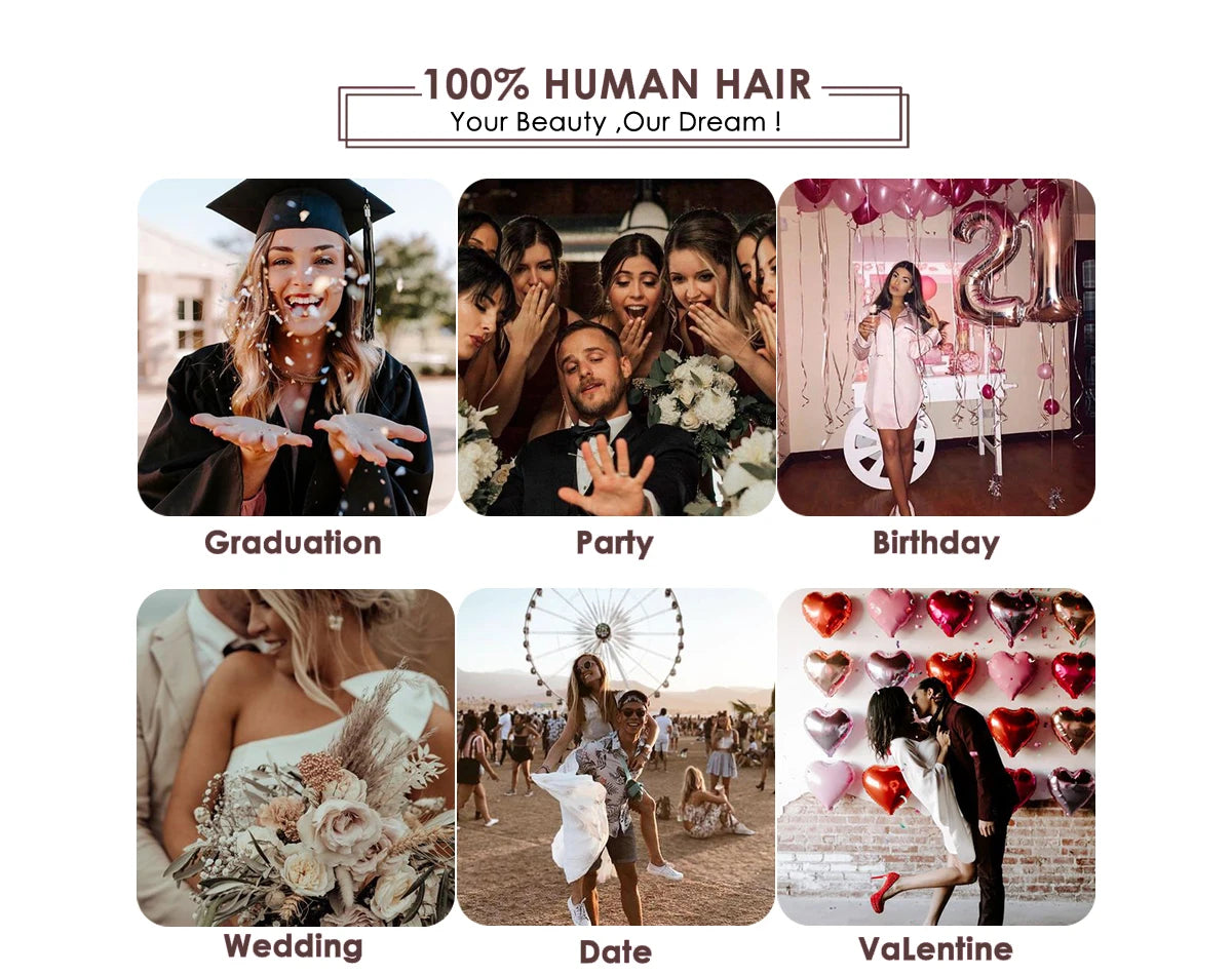 Omber Blonde u Part Human Hair Wig U Shape Wigs Human Hair With Clips Breathable Real Hair Wig For White Woman