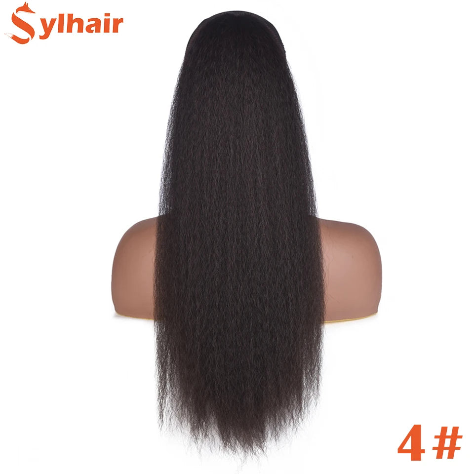 Kinky Straight Synthetic Drawstring Ponytails in Various Colors