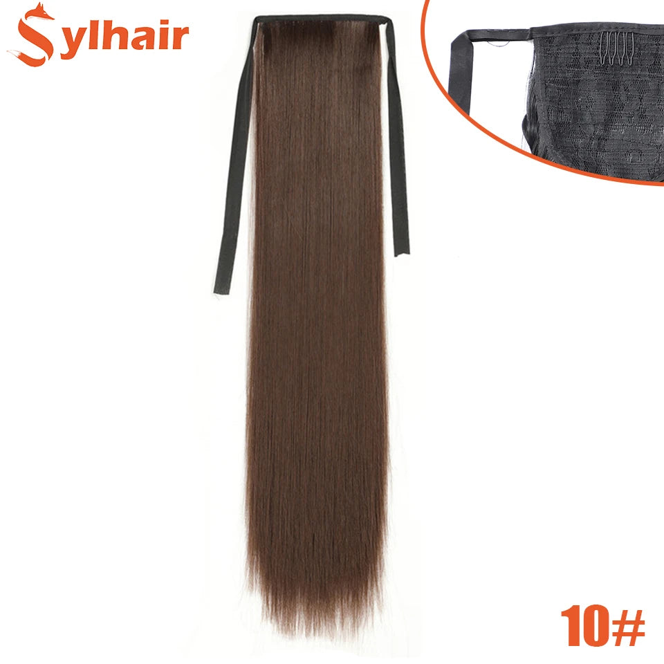 Long Straight Wrap Around Ponytail - Synthetic Hair, Various Colors Available