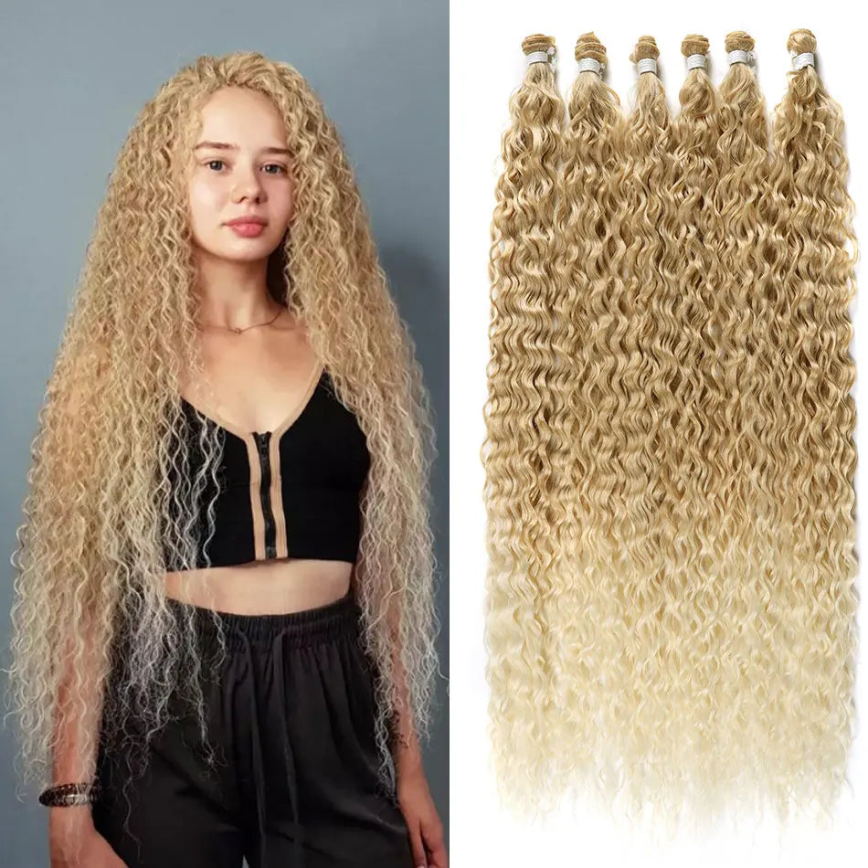 Kinky Curly Bundles Synthetic Hair - Various Colors Available