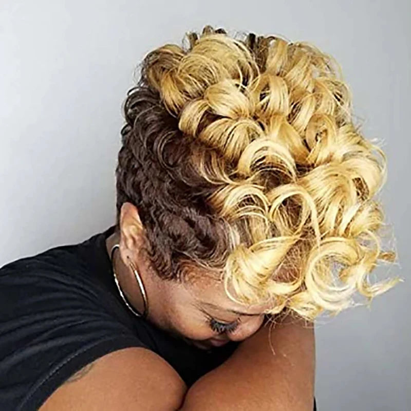 Synthetic Short Cut Curly Wig - Various Colors Available