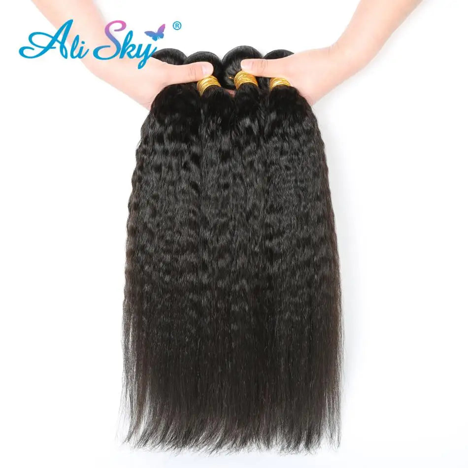 Peruvian Human Hair Kinky Straight Bundles