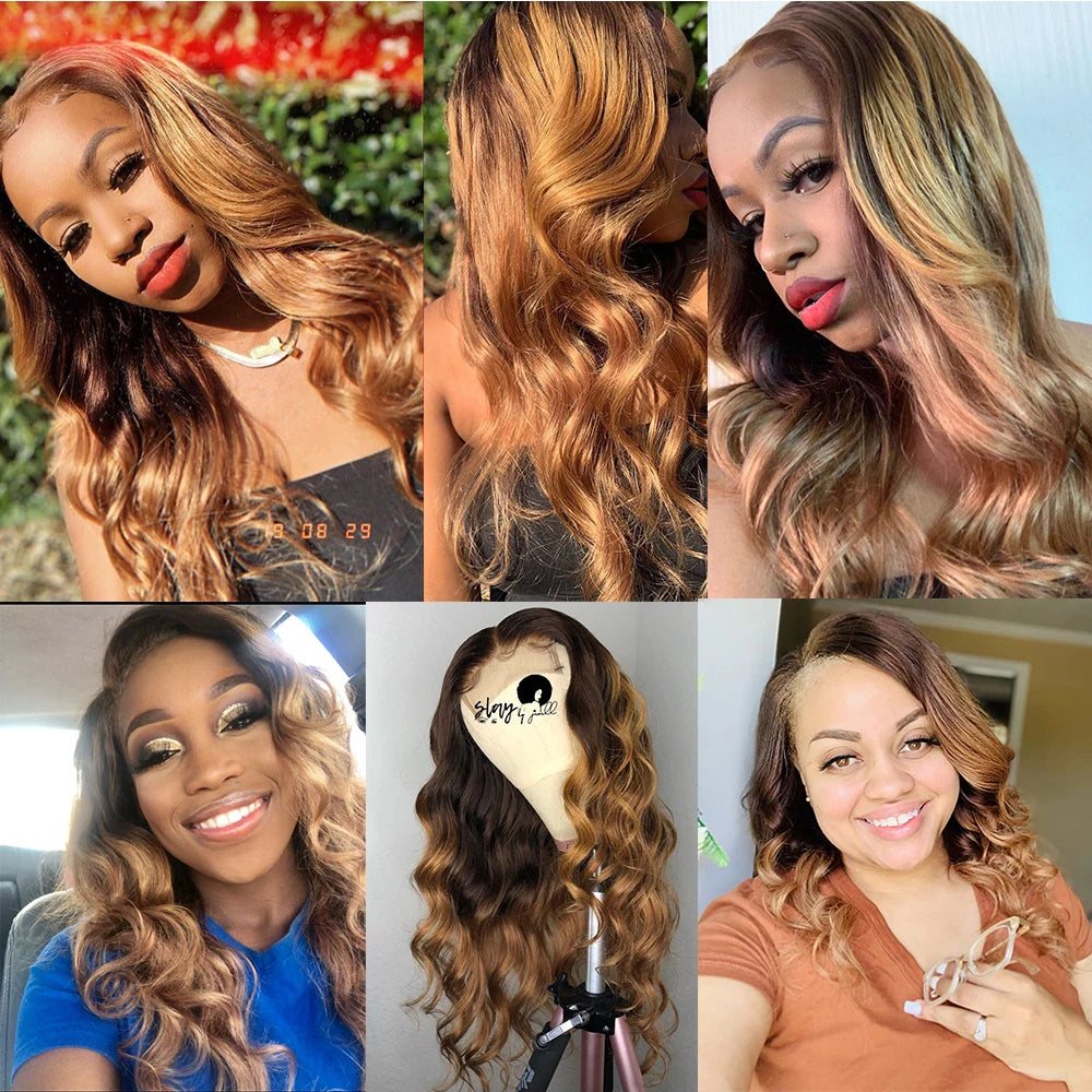 Body Wave Bundles Human Hair - Ombre Colored
