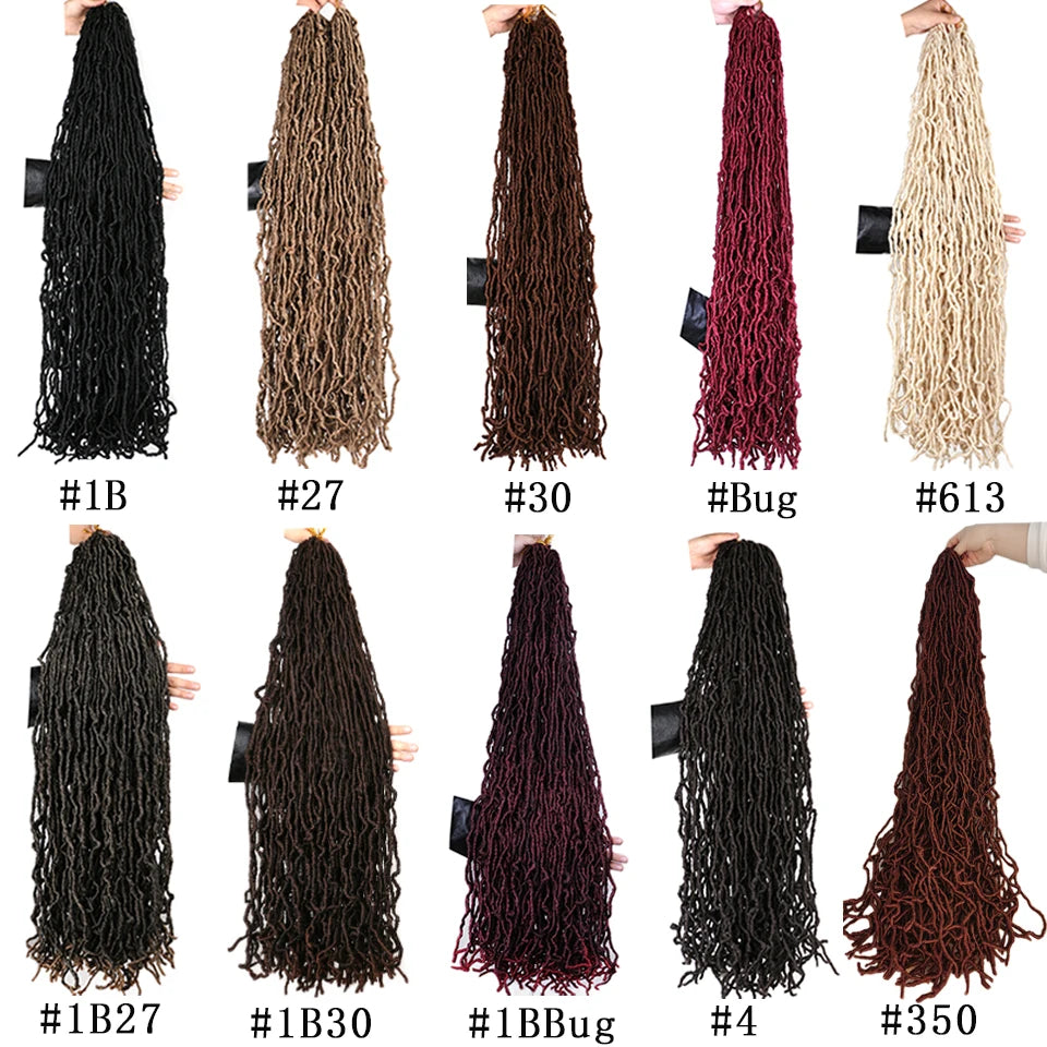 Faux Locs Crochet Synthetic Hair - Various Colors Available