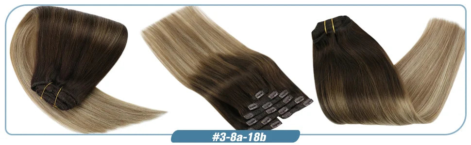 Straight Human Hair Clip Ins - Various Options Available