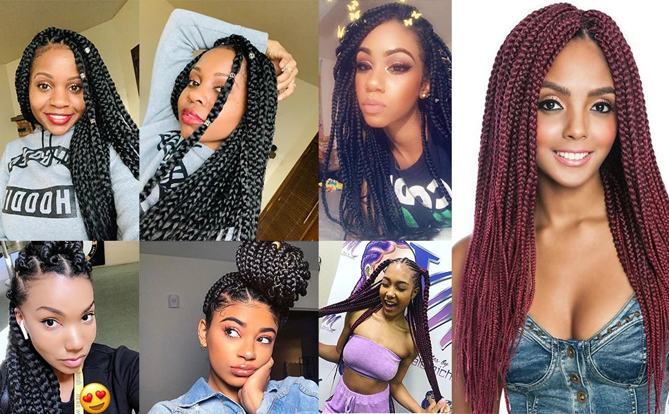 Pre-Stretched Synthetic Braiding Hair - Various Colors Available