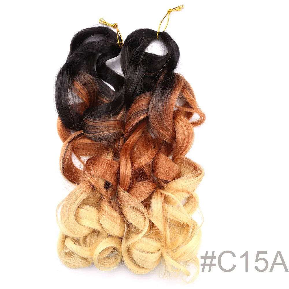 Spiral Curls Pre-Stretched Braiding Hair - Various Ombre Selections