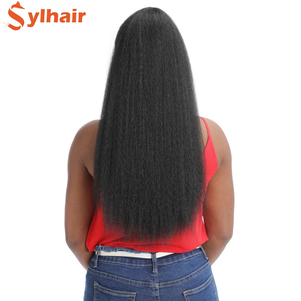 Kinky Straight Synthetic Drawstring Ponytails in Various Colors