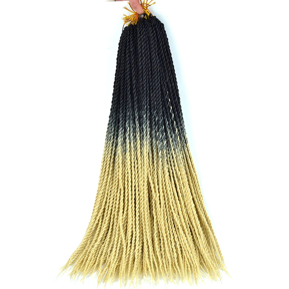 24 Inch Senegalese Twist Synthetic Crochet Braids - Various Colors Available