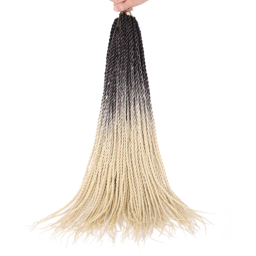 24 Inch Senegalese Twist Synthetic Crochet Braids - Various Colors Available