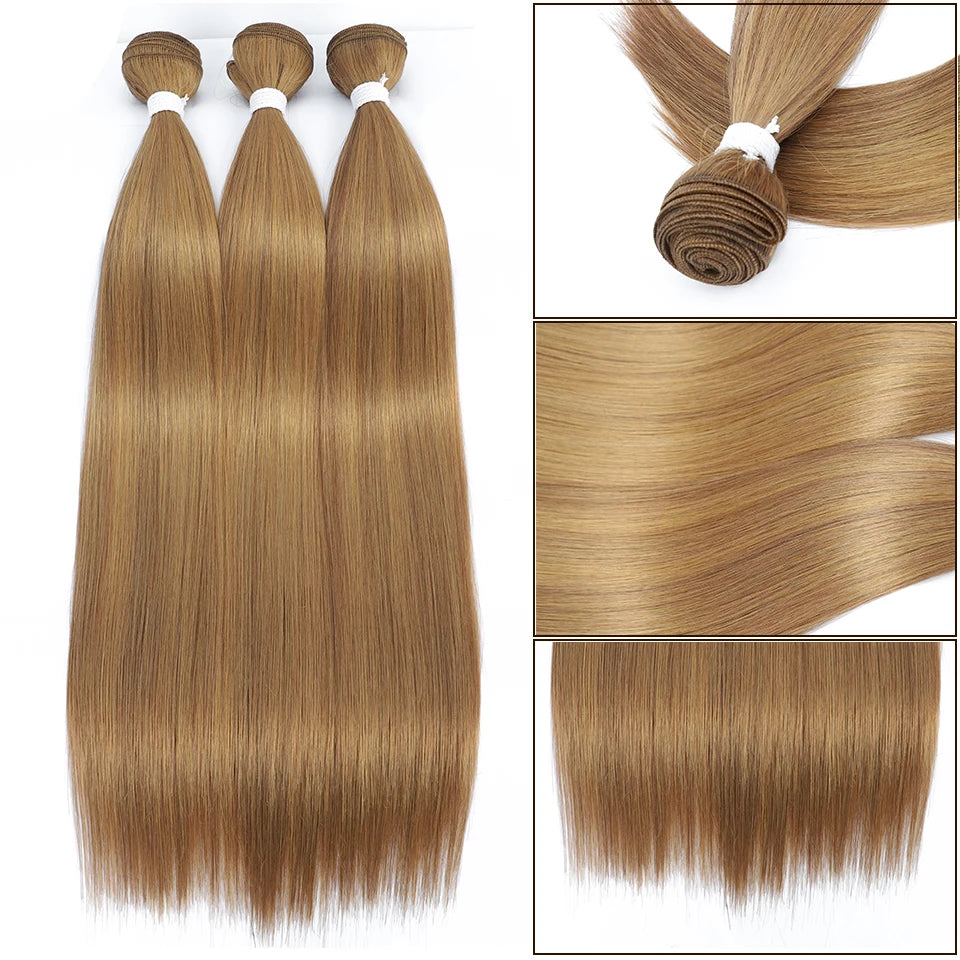 Yaki Straight Synthetic Hair Bundles - Various Colors Available