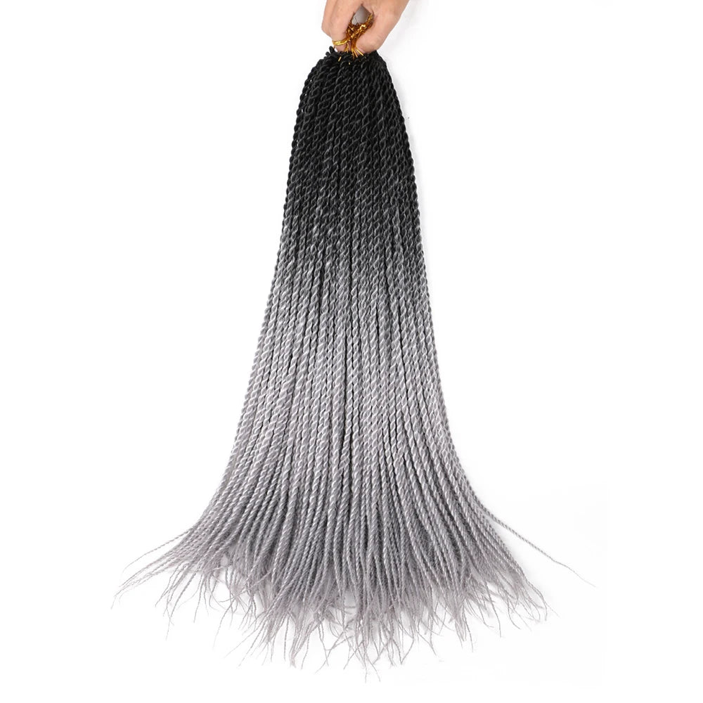 24 Inch Senegalese Twist Synthetic Crochet Braids - Various Colors Available