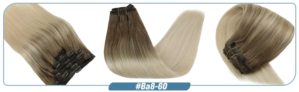 Straight Human Hair Clip Ins - Various Options Available