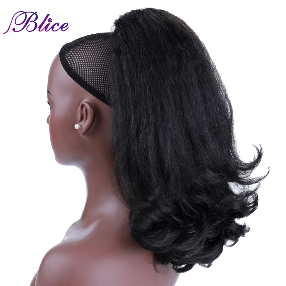 Yaki Straight Synthetic Drawstring With Two Combs Ponytails - Various Options Available