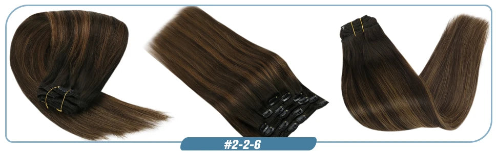 Straight Human Hair Clip Ins - Various Options Available