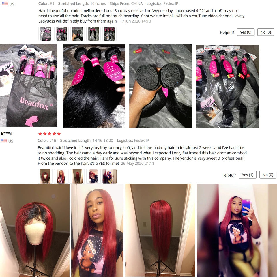 Straight Bundles Human Hair (Two Colors Available)