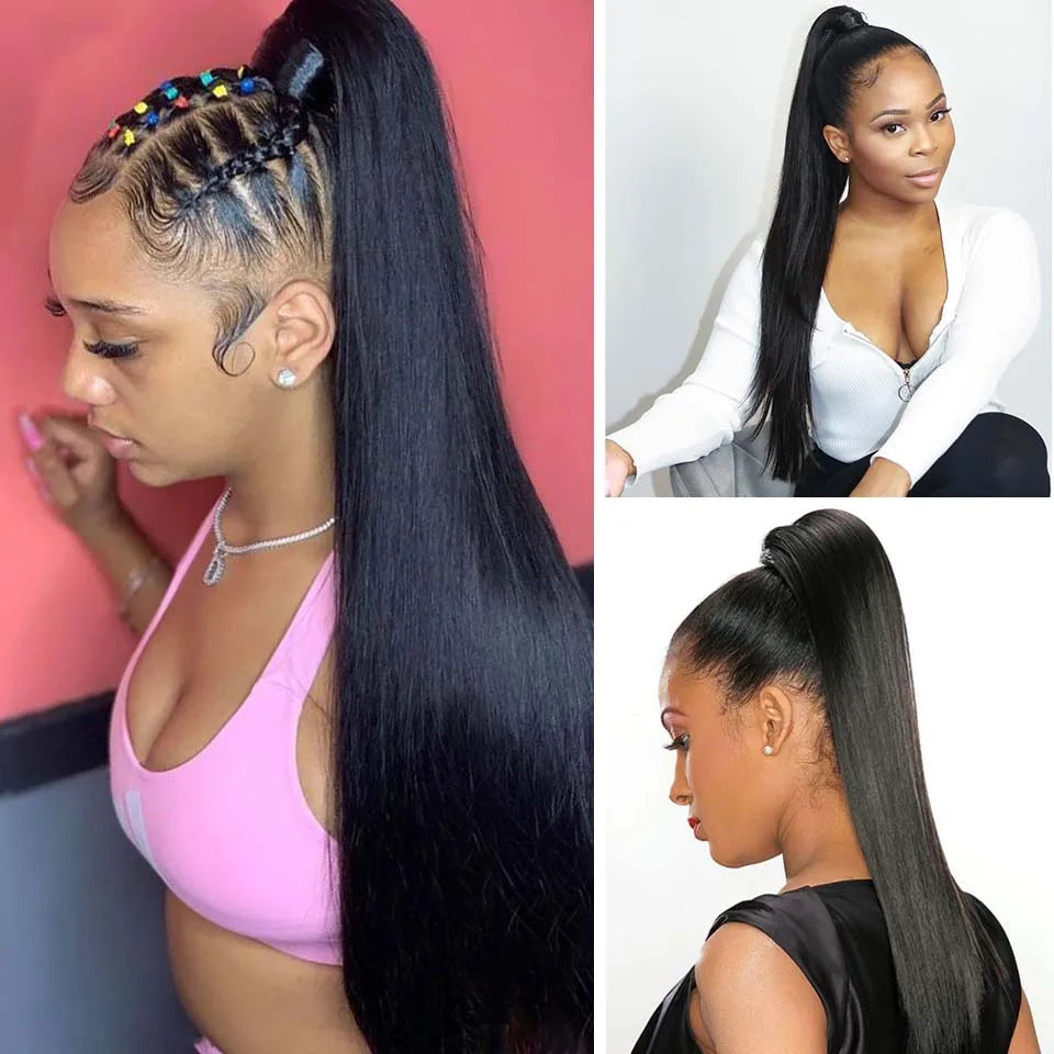 Body Wave Wrap Around Human Hair Ponytail, 100g & 120g Available