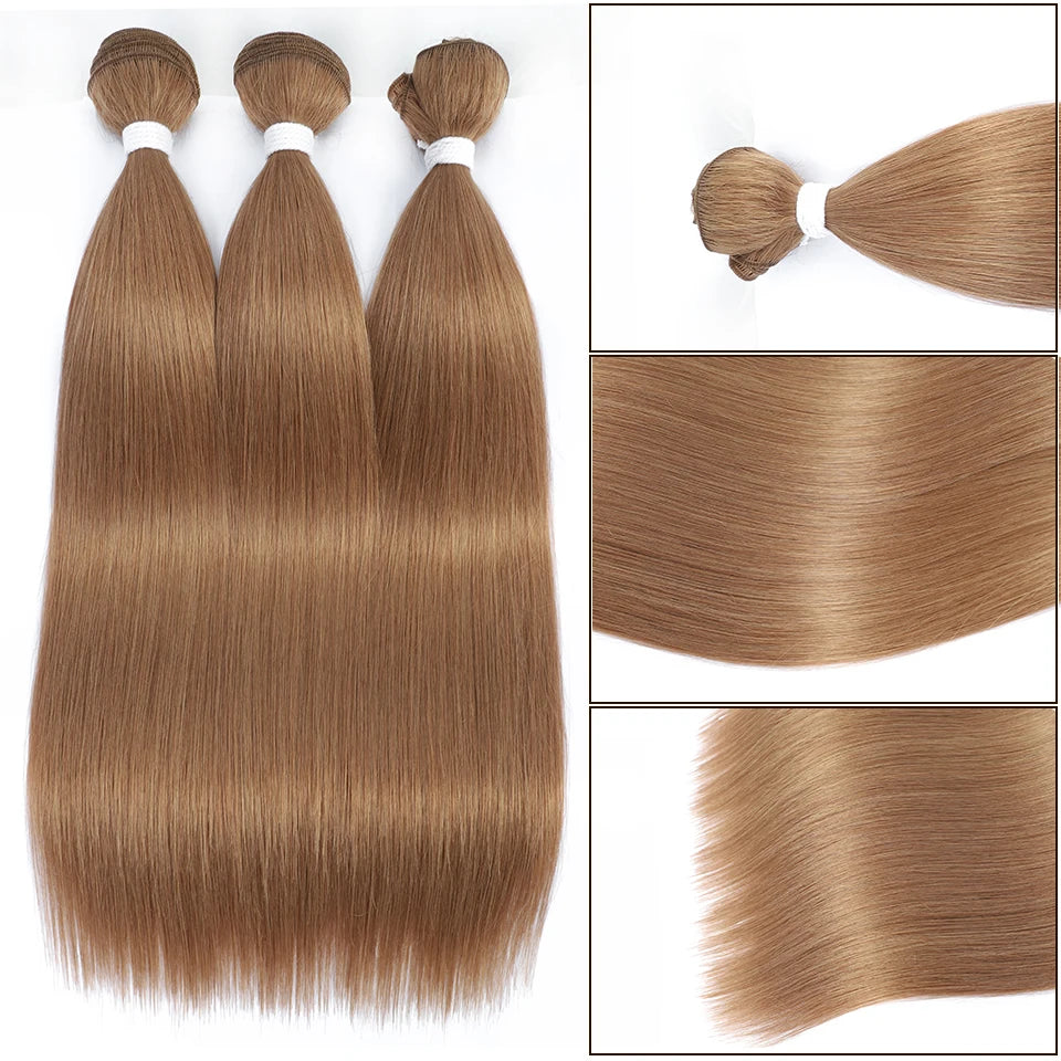 Yaki Straight Synthetic Hair Bundles - Various Colors Available