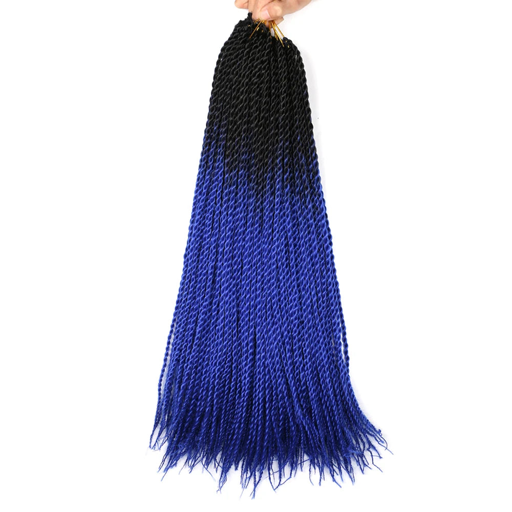 24 Inch Senegalese Twist Synthetic Crochet Braids - Various Colors Available