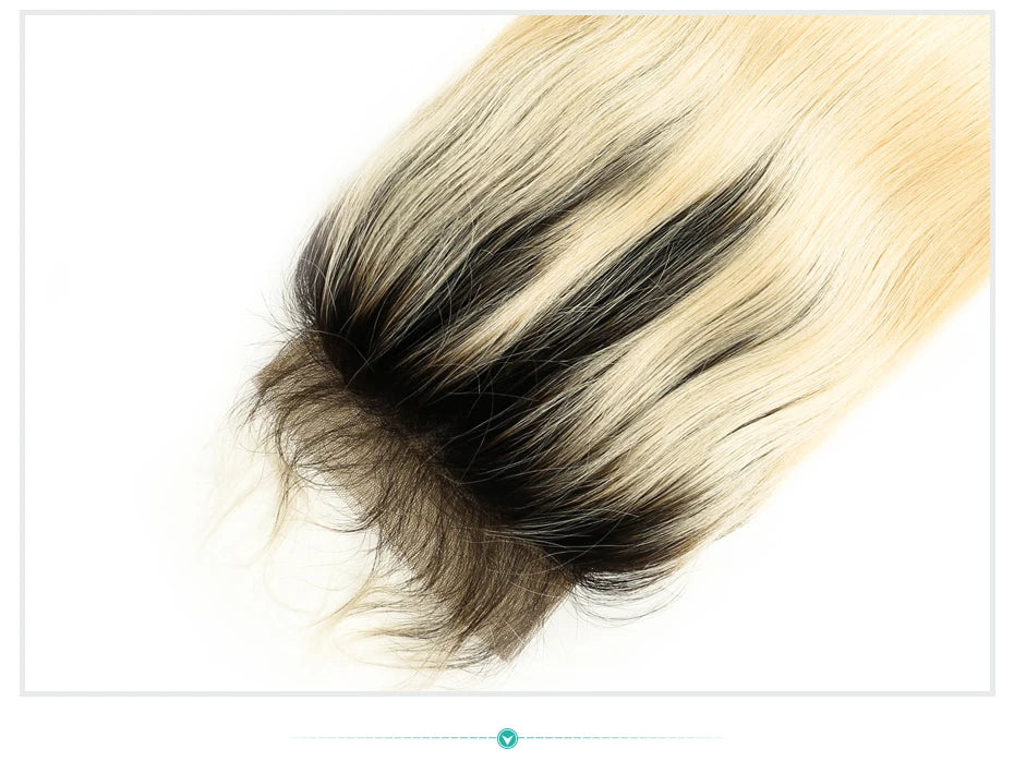 Straight Human Hair Lace Closure with Baby Hair - Various Options Available
