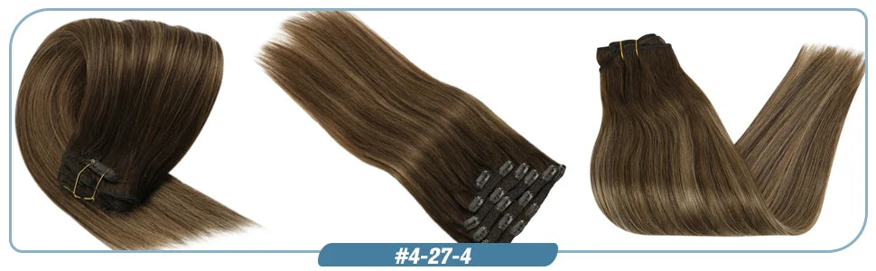 Straight Human Hair Clip Ins - Various Options Available