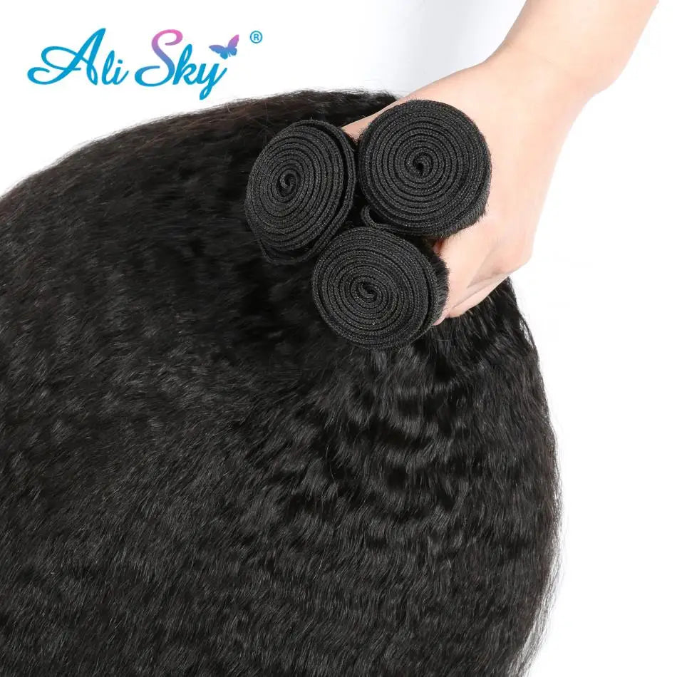 Peruvian Human Hair Kinky Straight Bundles