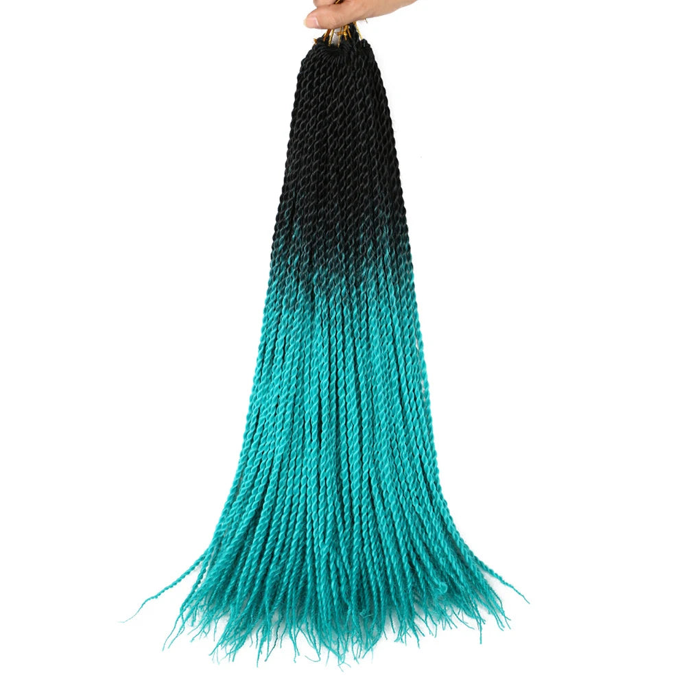 24 Inch Senegalese Twist Synthetic Crochet Braids - Various Colors Available