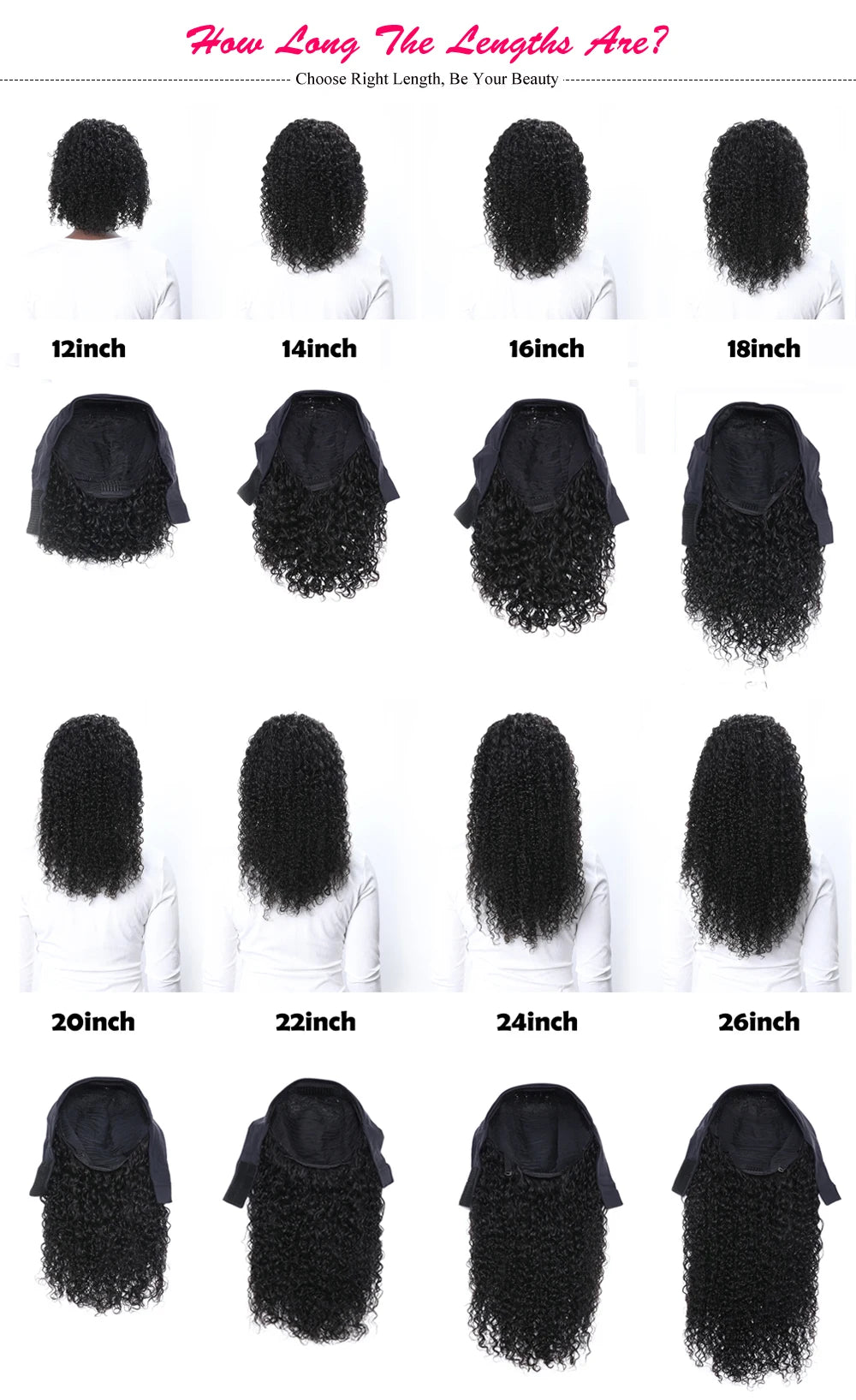 Curly Human Hair Headband & V Part Wig Human Hair