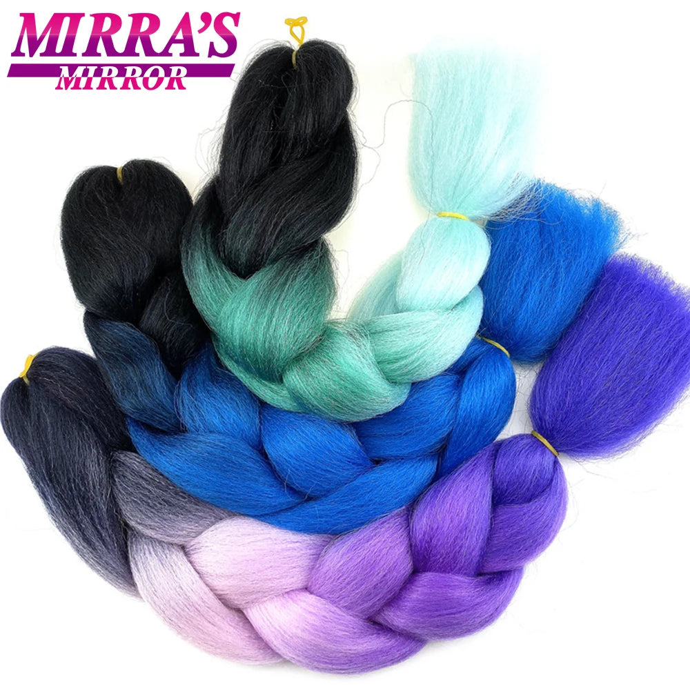 6 Bundles Jumbo Synthetic Braiding Hair - Various Colors Available