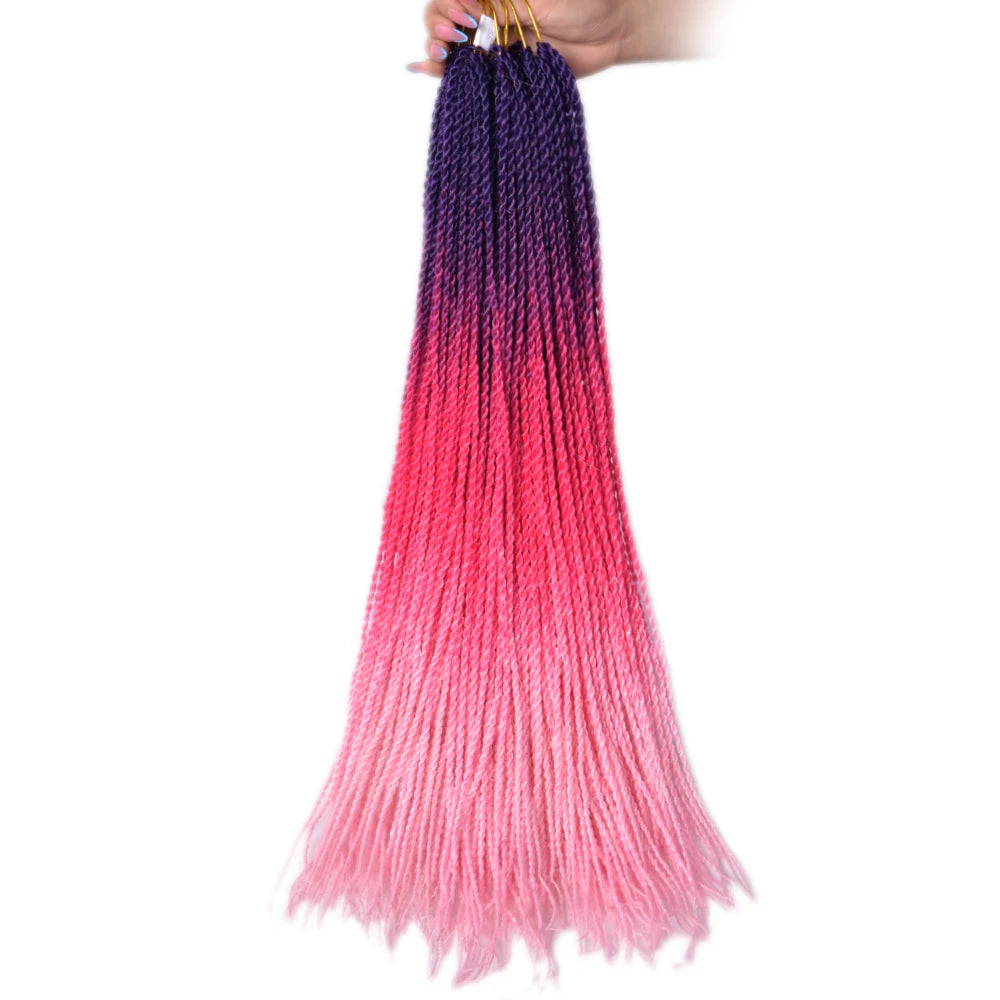 24 Inch Senegalese Twist Synthetic Crochet Braids - Various Colors Available