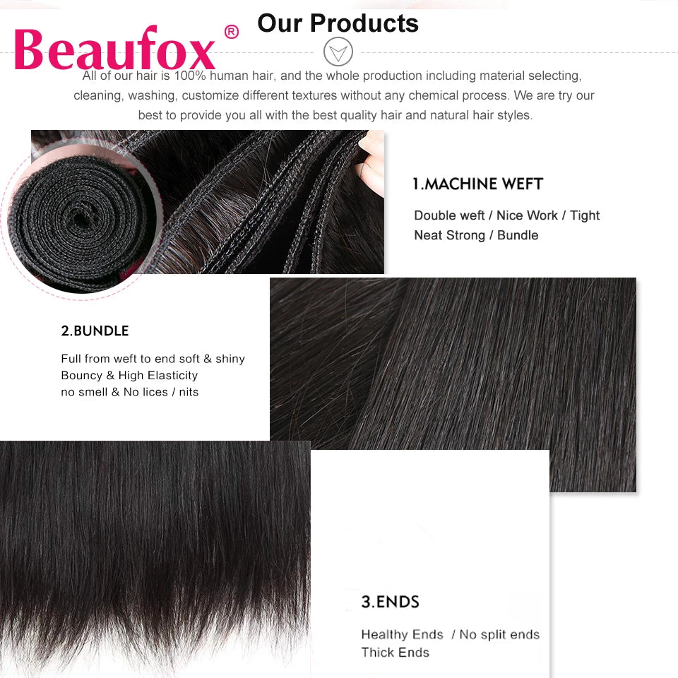 Straight Bundles Human Hair (Two Colors Available)