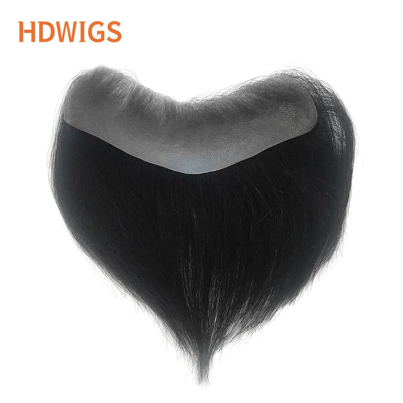 Straight 100% Human Remy Hair V Style Thin Skin Full PU Men's Capillary Prosthesis Frontal - Various Options Available