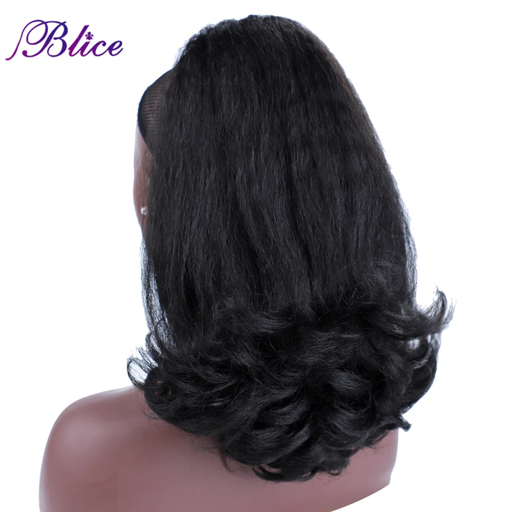 Yaki Straight Synthetic Drawstring With Two Combs Ponytails - Various Options Available