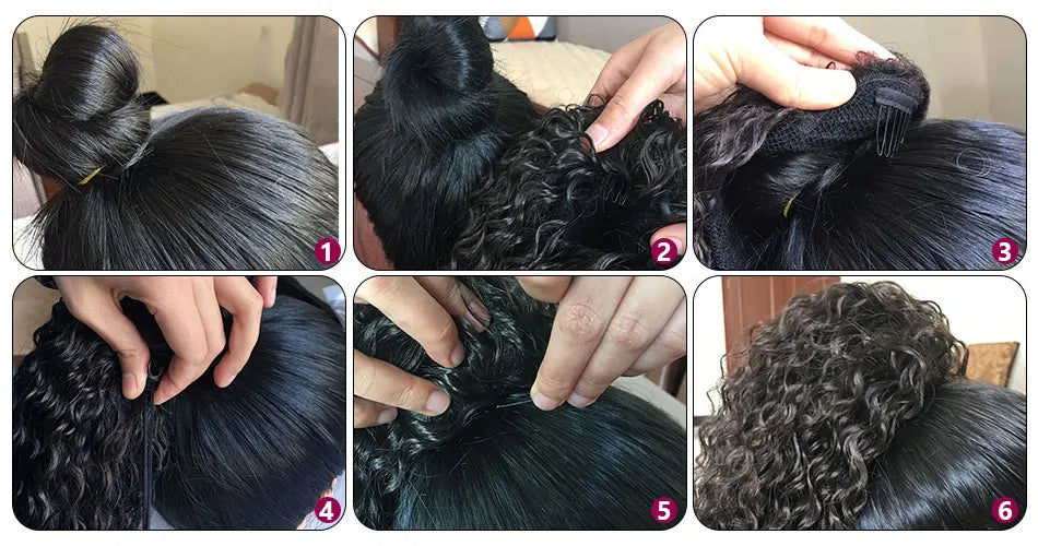 Yaki Straight Synthetic Drawstring With Two Combs Ponytails - Various Options Available