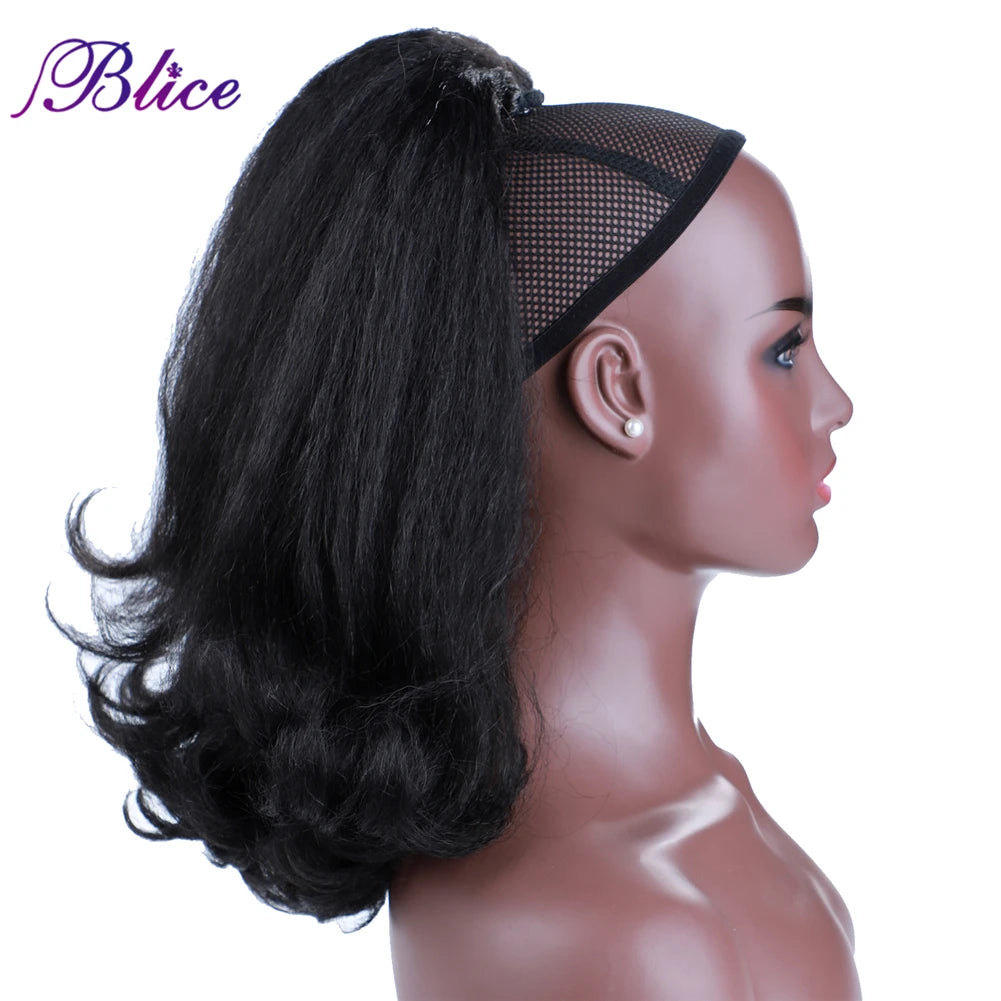 Yaki Straight Synthetic Drawstring With Two Combs Ponytails - Various Options Available