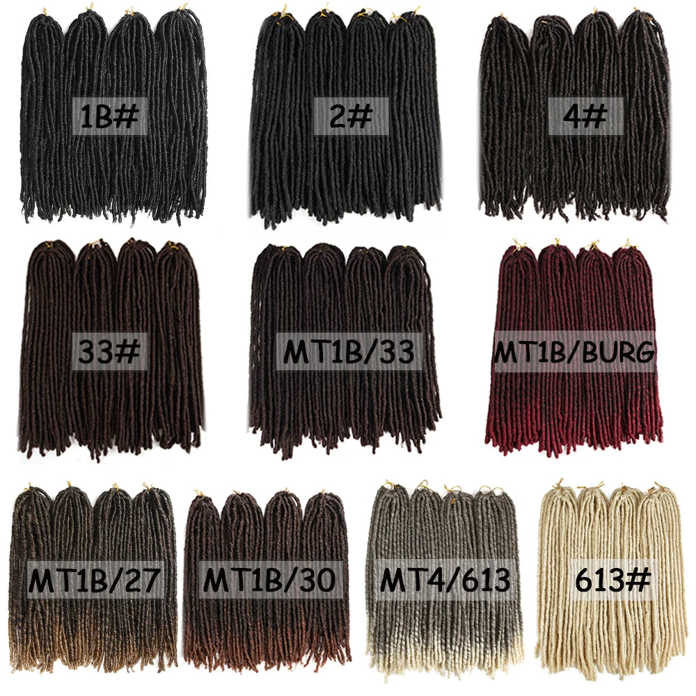Synthetic Faux Locs Crochet Hair - Various Colors Available