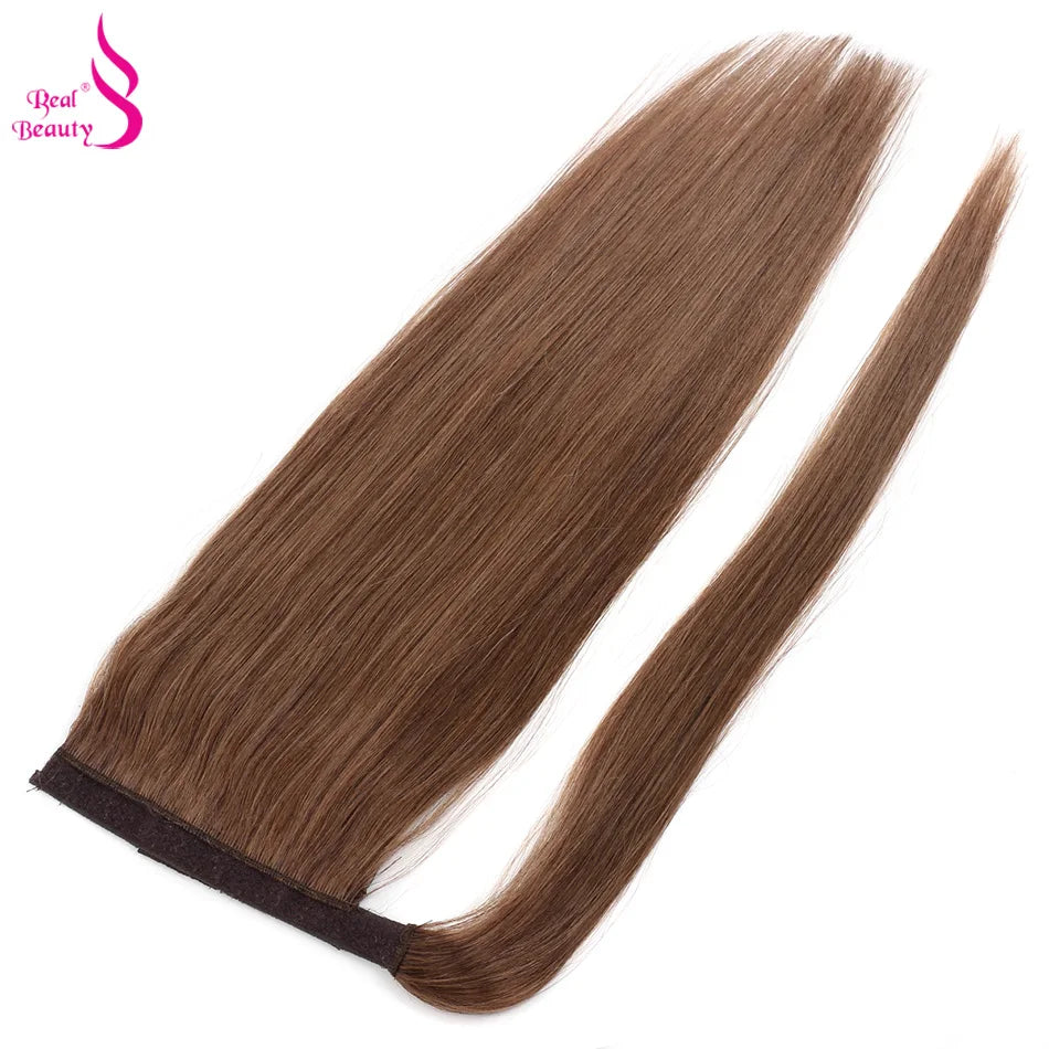 Straight Human Hair Wrap Around Ponytails