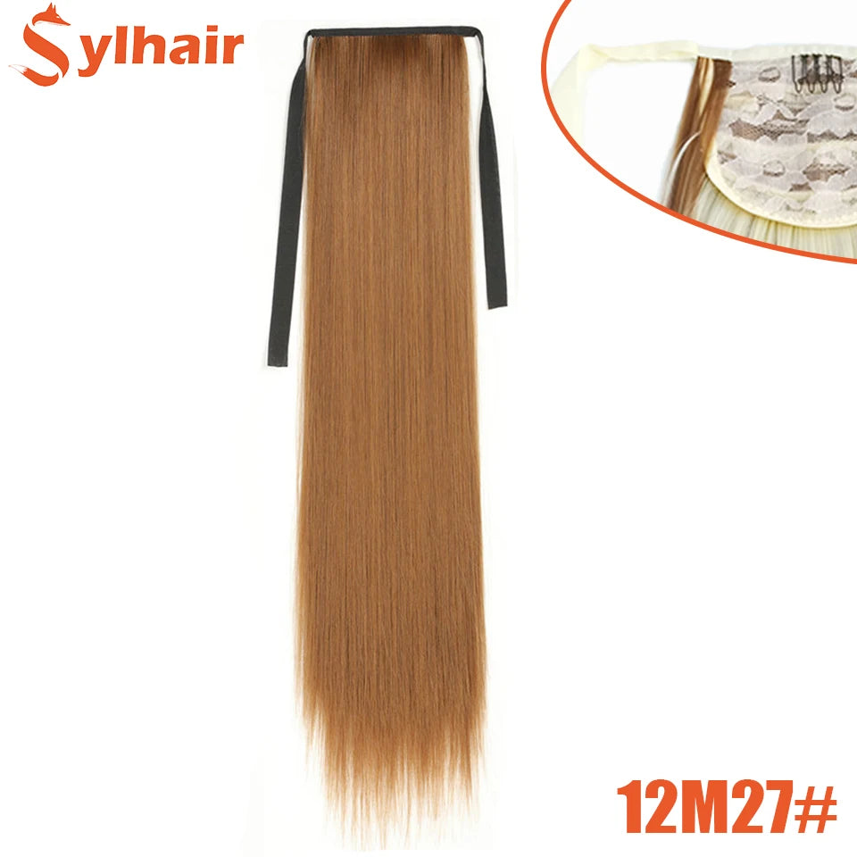 Long Straight Wrap Around Ponytail - Synthetic Hair, Various Colors Available