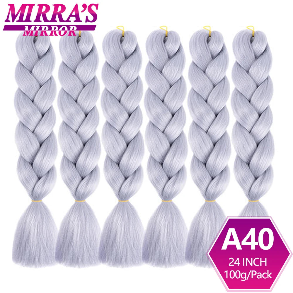 6 Bundles Jumbo Synthetic Braiding Hair - Various Colors Available