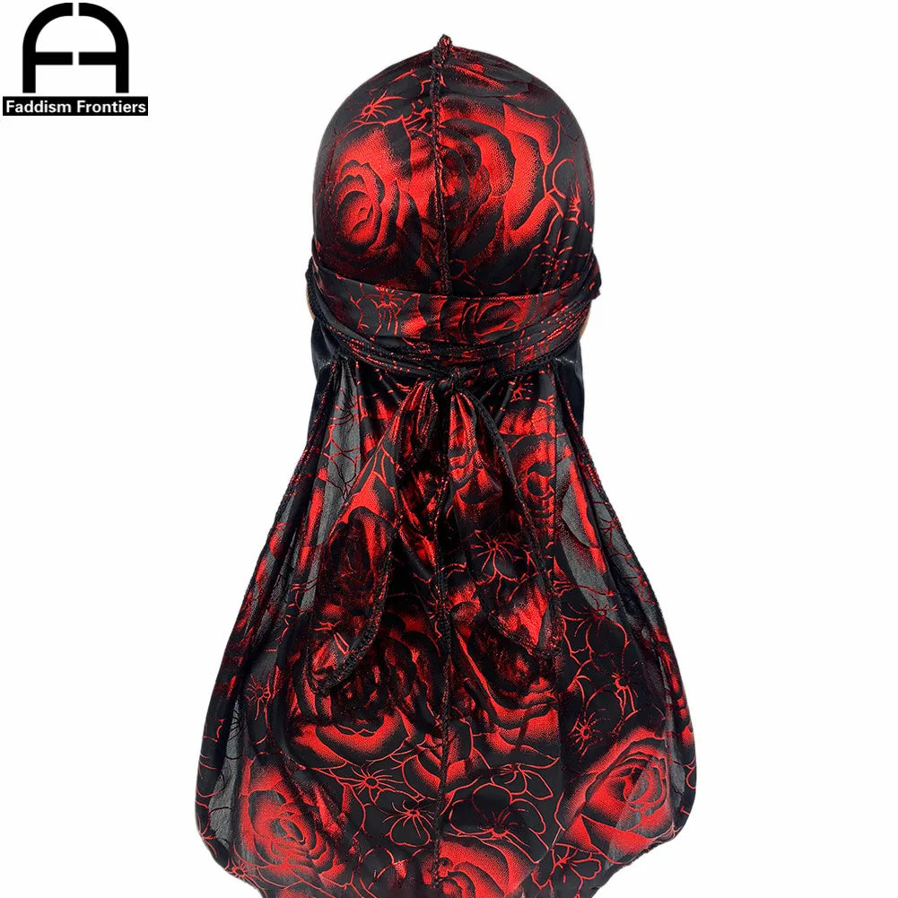 Men's Custom Printing Silk Durag /Wave Cap - Various Colors Available