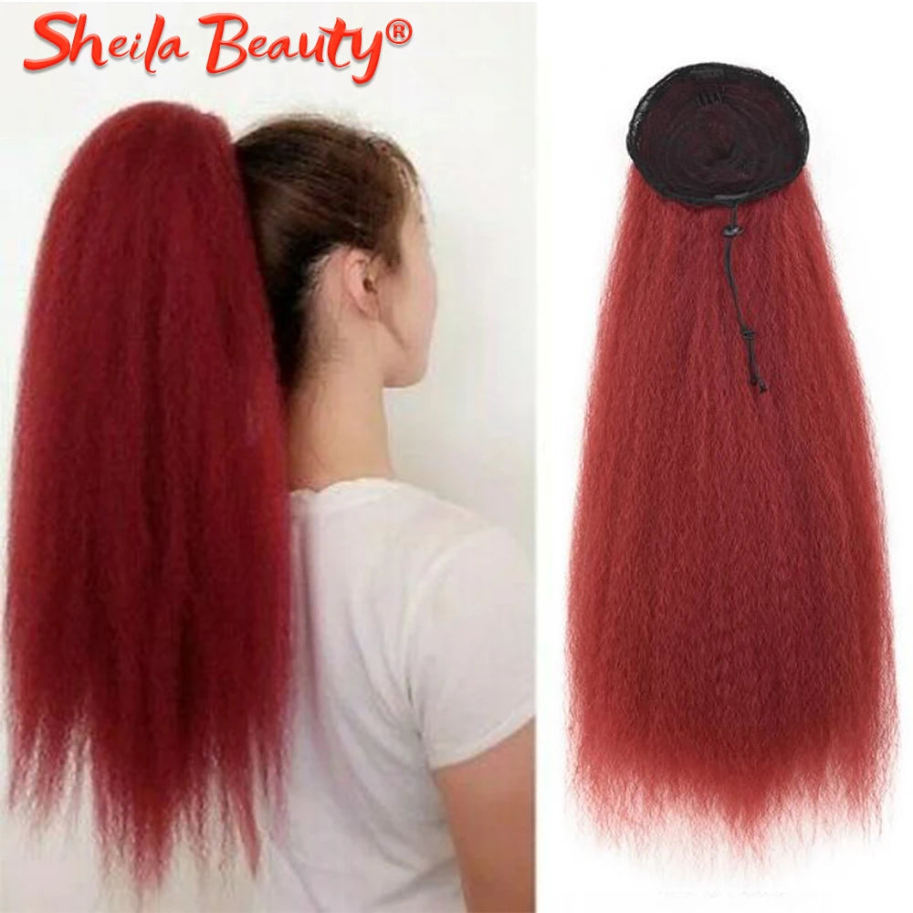 Synthetic Drawstring Wrap Around Ponytail - Various Colors Available