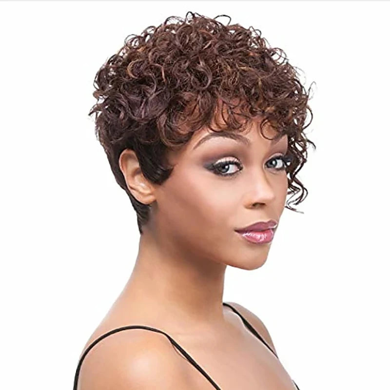 Synthetic Short Cut Curly Wig - Various Colors Available