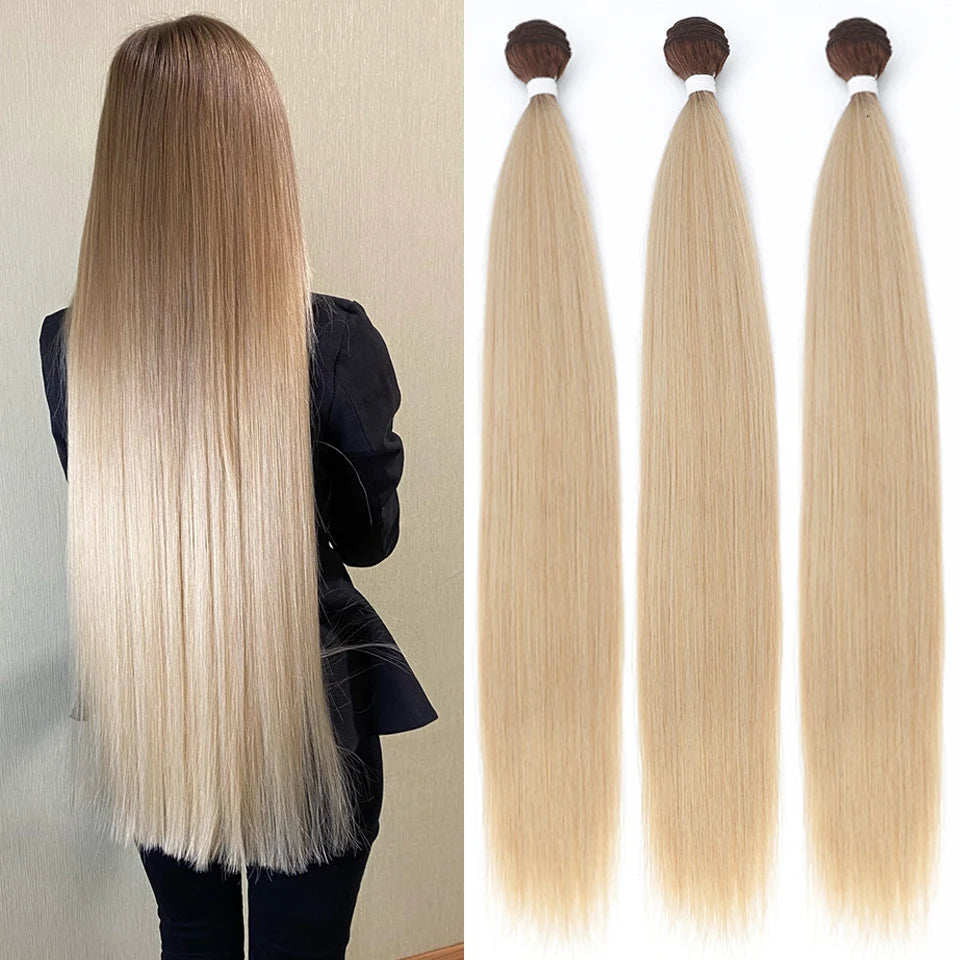 Yaki Straight Synthetic Hair Bundles - Various Colors Available